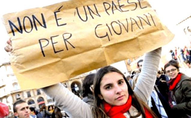 Disoccupazione giovanile in Italia e nel mondo