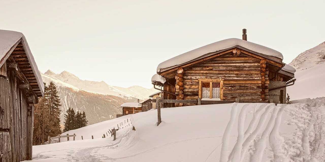 Trabajos de invierno en los Alpes Suizos